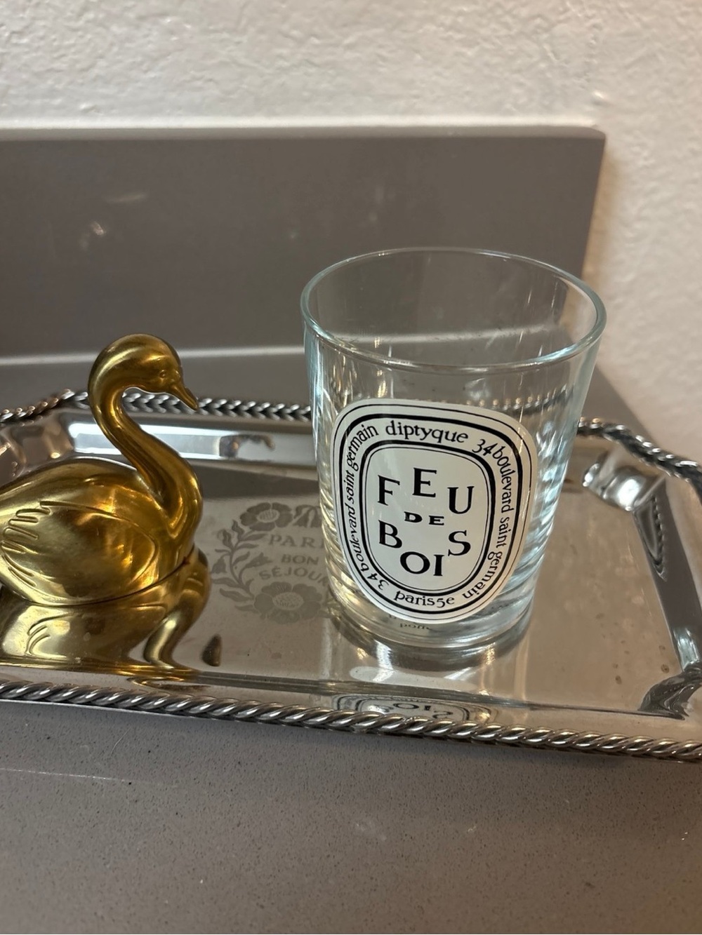 EMPTY diptyque Clear Glass Scented Candle